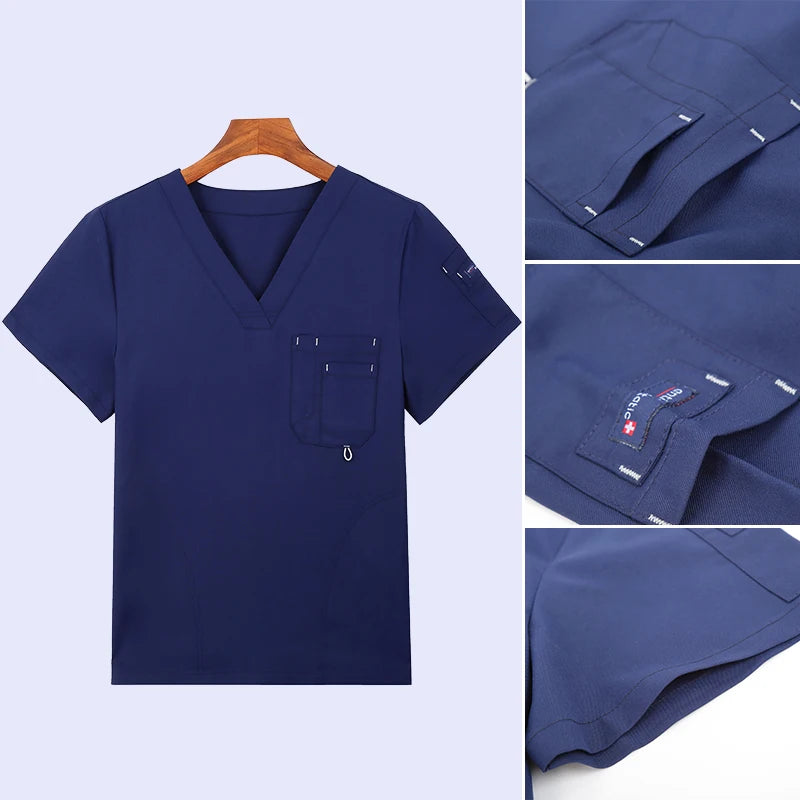 Scrub Uniform Nurse Workwear Scrubs Set Top Pant Nursing Uniforms
