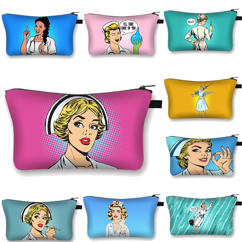 Hot Sale Nurse Printing Women Cosmetic Bags