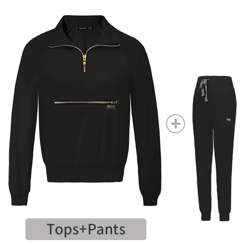 Elastic Scrub Vendors Top Pants Nurse Uniform Medical Scrub