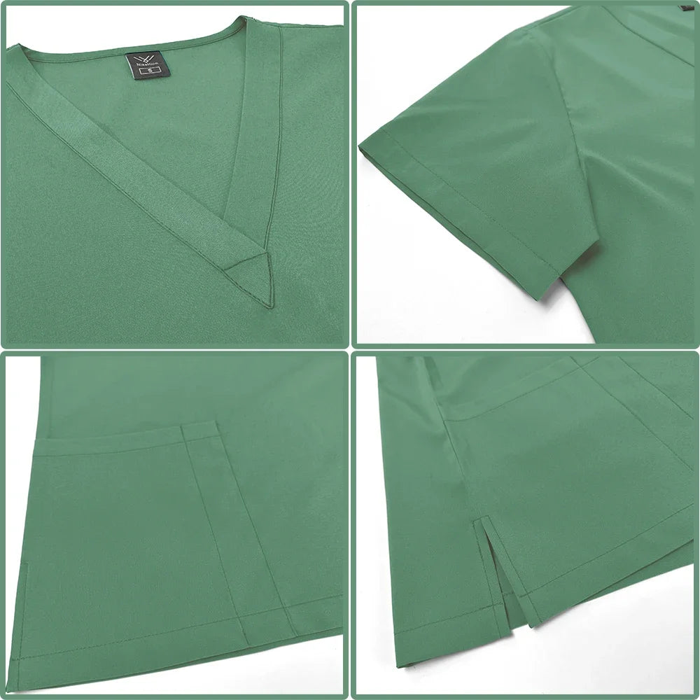 Nurse Scrubs Set Hospital Medical Surgical Uniforms Multicolor Women Wear