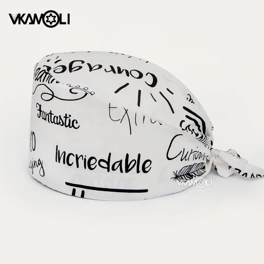 Letter Printing Scrubs Uniform Man and Womens Scrubs Caps